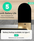 Slick Built In Wifi Smart Door Lock With Handle And Keypad Quick Keyless Fingerprint Biometric Scanner App Remote Access Auto Lock Front Door No Sweat Diy Setup with battery info display