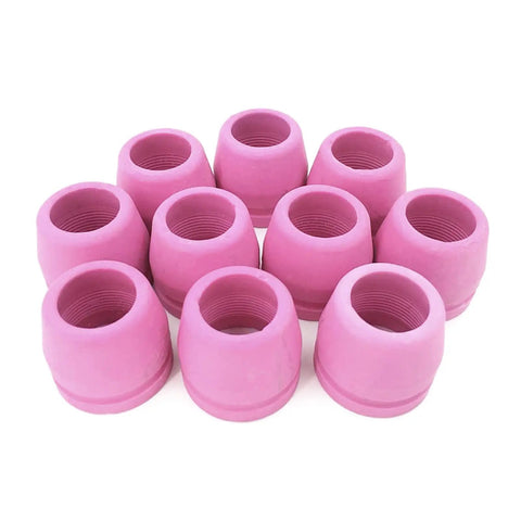 10 Pack SG55 AG-60 Cutting Torch Nozzles For WSD-60 Plasma Cutter Fits CUT-60 LGK50 50DX high flow pink nozzles for metal fabrication.