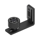 Sliding Barn Door Floor Guide With Adjustable Wall Mount And Bottom Double Nylon Rollers, Black Heavy Duty Steel Frame