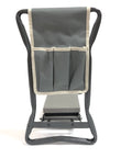 Folding Garden Kneeler And Seat With Soft Kneeling Pad, Tool Pouch, And Sturdy Bench For Outdoor Gardening, gray frame and pouch