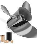 Stainless Steel Outboard Propeller 14.5 Inch Diameter 19 Pitch For Mercury 135-300HP And Mercruiser Alpha One Right Hand Rotation 15 Spline Hub Kits Included