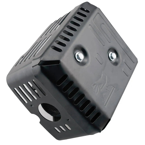Black muffler part from Muffler Kit For Honda GX160 GX200 GX120 GX140 Engines And Predator 212 173 Includes Mounting Studs Nuts And Gaskets