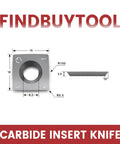 Carbide Insert Set For Helical Cutter Heads 15x15x2.5mm 30 Degree R150 4R0.5 10 Pack Woodworking Replacement Blades