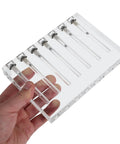 Engine Oil Quality Tester And Comparator Tool With Acrylic 7 Hole Block For Quick Oil Sample Analysis And Engine Health Check DIY Oil Testing Kit For Easy Checks And Honest Lubricant Quality Readouts, hand-held clear acrylic block