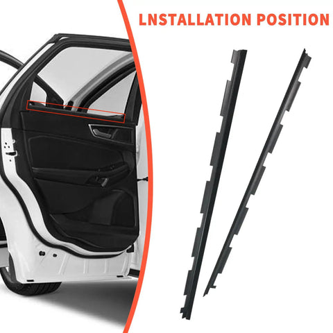 Weatherstrip Window Seal Kit 2 Pack Front Driver And Passenger Outer For 1992 1994 Chevy GMC truck installation view