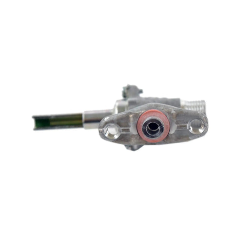 Front view of Genuine OEM Surface Burner Valve Replacement Part For Samsung Range Stove And Oven Gas Control Valve showing nozzle