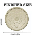 Beefy Large Round Brick Mold Nineteen Point Seven Inch Diameter Circular Concrete Tile with lotus pattern