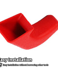 Red Tow Hook Cover Set For Jeep Wrangler JK JL Gladiator JT 2007 To 2026 Protect Receiver Sleeve Trim Rubber Cover