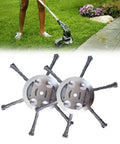 Heavy Duty Steel Wire Trimmer Head For 5mm Aperture Universal Replacement With 6 Blades Beast Brush Cutter displayed on grass