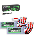 Beefy 11.1V 600mAh 3S LiPo Battery For RC Cars Trucks Drones And Planes With JST PH2.0 MX2.0 Connectors, charger, and box