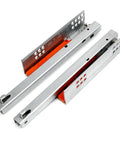 Heavy Duty Undermount Drawer Slides 2 Pack With Push To Close Bottom Mount Rails For Furniture Drawers, Durable Metal Construction