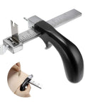 Leather Strap Cutter With Aluminum Handle And Stainless Steel Gauge Ruler, 4 Inch Scale Leather Craft Tool for DIY Crafts