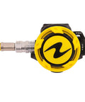 Compact Scuba Octopus Regulator For Easy, No Fuss Diving with high visibility yellow hose and interchangeable mouthpiece