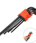 HOMOCONO 2 Sets L Shaped Hex Key Wrench Kit Made of Tough High Carbon Steel With Wear Resistant Finish And Comfortable Ergonomic Grip For Tight Bike Repairs And Electronic Device Assembly Jobs, metric hex keys 1.5-10 mm in holder
