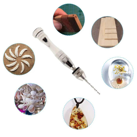 Rock Solid Aluminum Hand Pin Vise Kit Hella Tough 0.8mm To 3.0mm Micro Twist Drill Bits for resin casting and jewelry making.