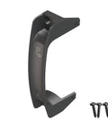 Reversible Gate Handle That Works For Right Or Left Handed Use With Side Fixing Legs For Rock Solid Install And Easy Alignment On Any Square Post Gate Perfect For Home Or Commercial Outdoor Gates, shown with included screws