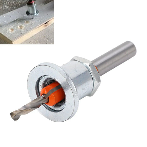 Heavy Duty Adjustable Depth Countersink Drill Bit With Slick Flute Design For Woodworking And Metal Drilling Makes Screw Setup A Total Breeze, close-up showing bit details.