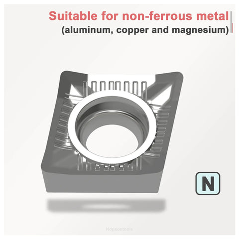 Pro Grade Carbide Inserts For Aluminum CCGT21.51 LH Turning, 0.4mm Radius, 2.38mm Thick, 2.8mm Diameter, Submicron Grain
