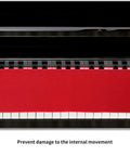 Red Felt Piano Keyboard Dust Cover For Digital Pianos Protect Keys From Dust And Scratches, Washable Design, 49.2 x 5.7 Inches