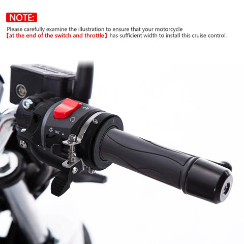 Universal Cruise Control Throttle Assist Thumb Throttle Lock Adapter Clamp Kit For Motorcycles Fits 7/8 Inch And 1 Inch Handlebar Bars Black Easy Install With Detachable Rubber Inserts For Most OEM And Aftermarket Grips