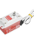 Hardcore 15Kg Digital Steering Servo Built Different Kickin It With A Savage Coreless Brushless Motor And Beefy All Metal Gears For Rc Car Truck Builds In Scarlet, showing the coreless digital servo motor.