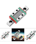 9mm Wide Linear Rail Block And Sliding Carriage For Precise Smooth Motion Durable Metal Guide With Integrated Body And Ready Mounting Holes For Easy Positioning Heavy Duty Repetitive Industrial Machinery And Tools, metal rail block