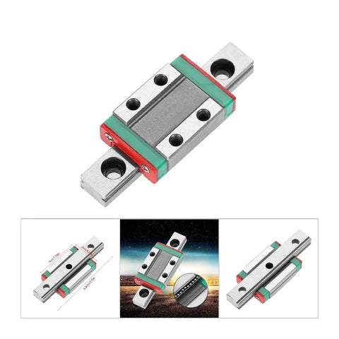 9mm Wide Linear Rail Block And Sliding Carriage For Precise Smooth Motion Durable Metal Guide With Integrated Body And Ready Mounting Holes For Easy Positioning Heavy Duty Repetitive Industrial Machinery And Tools, metal rail block