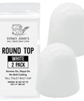 Tall Toilet Bolt Caps Universal Fit With Round Top White 2 Pack For 1/4 Inch Or 5/16 Inch Bolts Easy Upgrade To No Cut