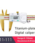 Digital Caliper 0.01mm, Stainless Steel, Diameter Depth showing precise measurement of 16.88mm with digital display.