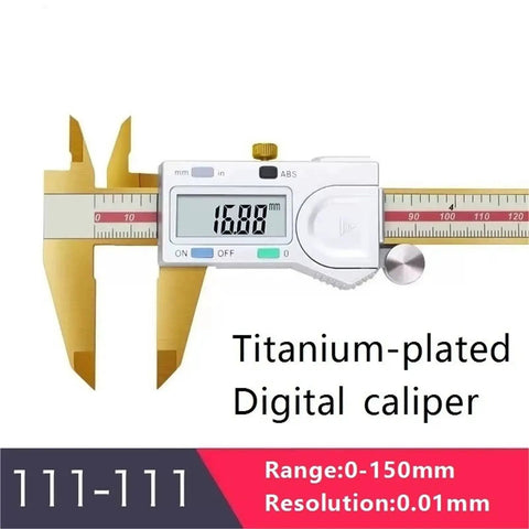 Digital Caliper 0.01mm, Stainless Steel, Diameter Depth showing precise measurement of 16.88mm with digital display.