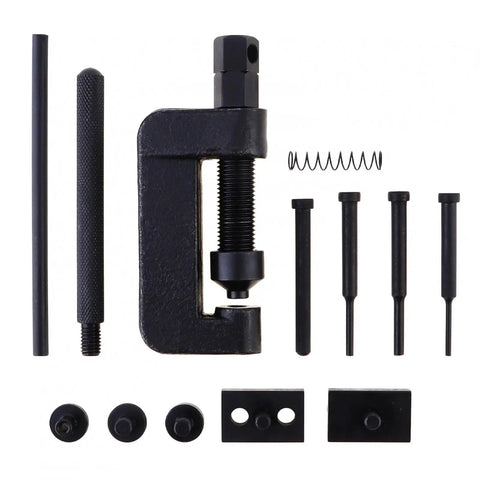 13Pcs Chain Breaker Tools Kit With Chrome Vanadium Steel For Motorcycle ATV Dirt Bike Scooter And Bicycle Chain Repair Riveter Set
