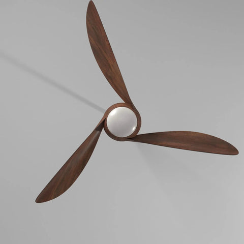 Light Wave 52 Inch Ceiling Fan With LED Light Kit In Distressed Koa Finish, Remote Controlled Three Speed Fan And Full Range Dimmer