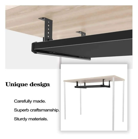 Beefy Keyboard Tray Slides 10 Inch Or 12 Inch With Ball Bearing Full Extension Drawer Runners installed under desk