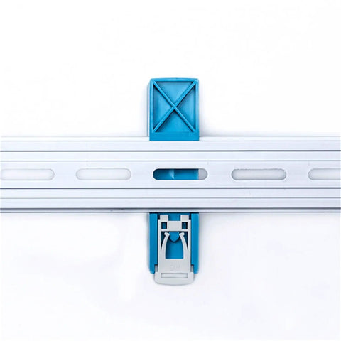 High Efficiency AC DC Din Rail Power Supply 15 Watts 5 Volts 3 Amps Wide Input Range mounted on standard DIN rail.