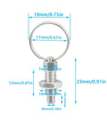 Heavy Hitter M6 Stainless Steel Spring Plungers 5 Pack featuring slick pull rings dimensions shown in mm.
