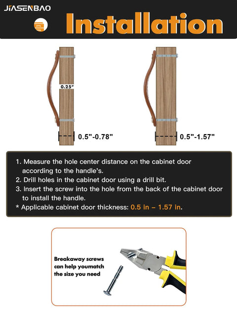 Installation guide for Leather Drawer Pulls 5 Pack, 5 Inch 128mm Leather Handles Knobs For Cabinets Drawers Dressers And Bathroom.