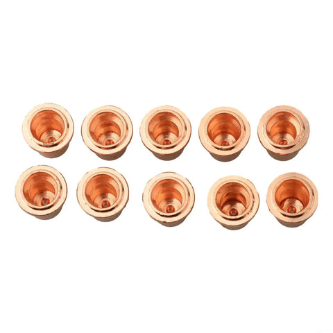 10 copper nozzles from 20 Pieces Pro Grade Plasma Electrode Tips And Nozzles Kit 0.9mm For IPT40 Torch And IPT60 PT40