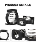 2Pcs Folding Bike Enhanced Hinge Clamp For Brompton Spring C Buckle Accessory, durable black finish, close-up views