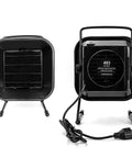 Front and rear view of Quiet Solder Smoke Absorber With Adjustable Angle Fume Extractor For Your Workshop, Durable Plastic Build