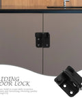 Hardcore Stainless Steel Flip Latch Heavy Duty Gate Bolt Safety Lock For Outdoor Yard And Fence Doors Rust Proof Two Pack mounted on sliding door.