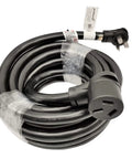 Coiled Beefy 50 Amp 250 Volt Outdoor Extension Cord 36 Ft 10-50P To 10-50R For Electric Range Stove Oven UL Listed STW 6 AWG 3 C Copper