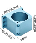 69mm Aluminum CNC Spindle Holder Mount Built For PROVerXL 6050 Plus CNC Machine Beefed Up Stability Quiet Operation Smoother And More Precise Cuts Compatible With 69mm Spindle Motors Or Trimmer Routers, blue aluminum mount 91x109x60mm