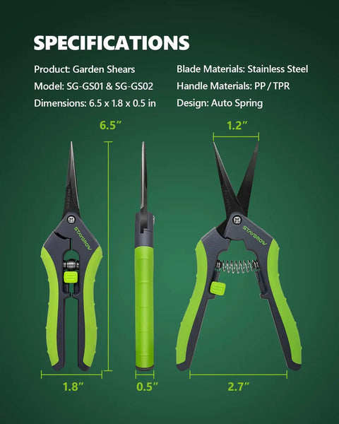 garden tools scissors Two Pack Pruning Shears Ultra Sharp Gardening Tools ✓