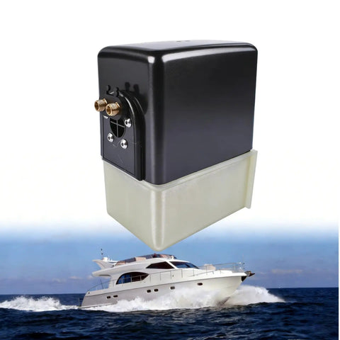 12V Marine Hydraulic Power Unit With Dual Solenoid Valves, Durable Reservoir And Cover For Boat Tabs Replacement For Bennett V351HPU1 Dynast For Durable High Performance In Harsh Marine Environments