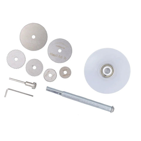6 Blade Inside Pipe Cutter For PVC And Metal Pipes, Cuts 22mm To 50mm Smoothly, hex shank and tools displayed