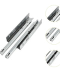 Heavy Duty Bottom Mount Drawer Slides Built For Rock Solid Performance shown with steel tracks and smooth gliding design.