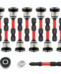 Magnetic Drywall Screw Setter Bits Set With Adjustable Depth and Removable Aluminum Collar PH2 Positioning 5 Piece Pack