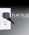 Six Outlet Surge Protector With 20 Foot Extension Cord, 800 Joules Of Surge Protection, flat plug in wall outlet, black