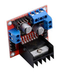 L298N Motor Drive Controller Board Module Dual H Bridge For Arduino Projects showing connectors and capacitors.
