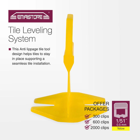 Ultra Thin 0.5mm Tile Leveling System With 2000 Spacers For Floor And Wall Installations Compatible With Most Wedges